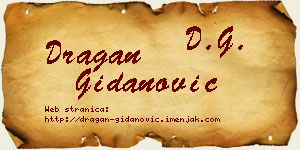 Dragan Gidanović vizit kartica